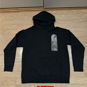 Who Decides War Stained Glass Hoodie Black Large